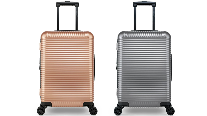 iFLY Hardside Alloy 20 Inch Carry On Luggage in Copper and Silver Colors