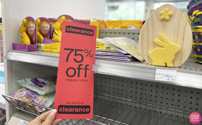75 Off Easter Items on Clearance Sign