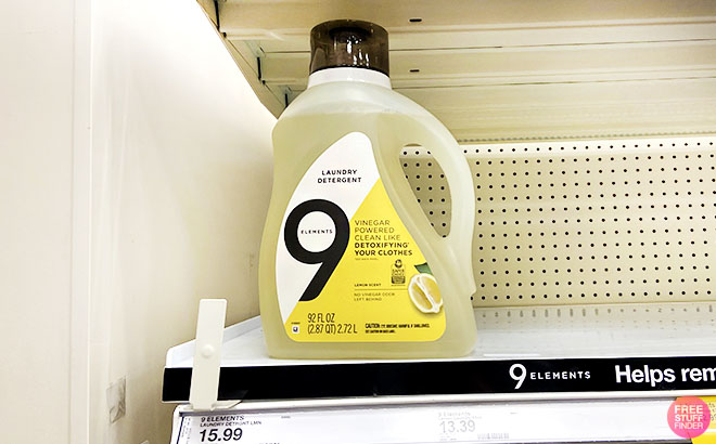 9 Elements Lemon Scent Liquid Laundry Detergent 92 fl oz