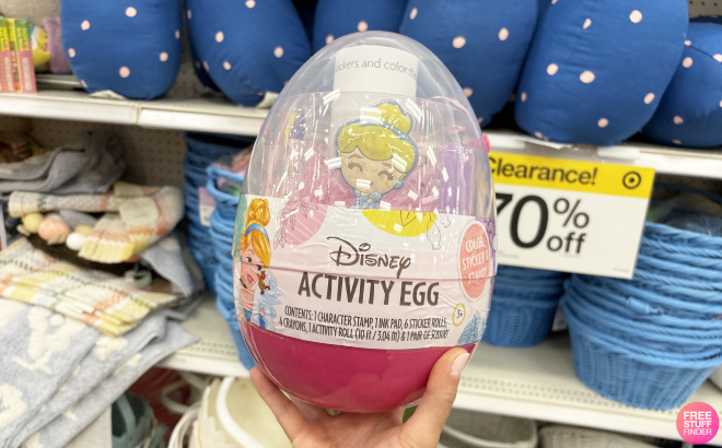 A Person Holding Disney Princess Deluxe Activity Egg