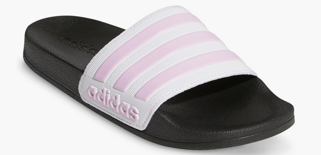 Adidas Kids Adilette Shower Slide Sandals White