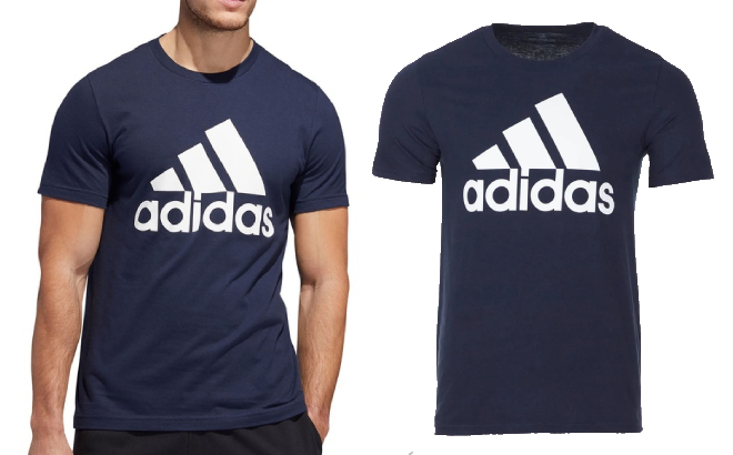 Adidas Mens Basic Tee in Legend Ink Color