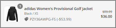 Adidas Womens Provisional Golf Jacket in Black Color Promo Code Discount at Proozy Checkout