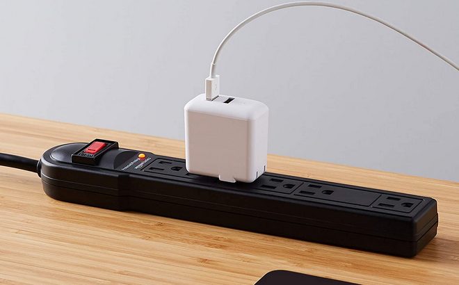 Amazon Basics 6 Outlet Surge Protector Power Strip 6 Foot Long