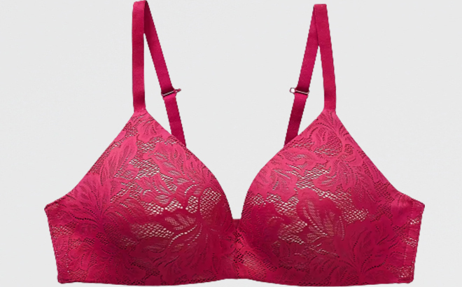 Ambrielle Womens Organic Cotton Wirefree Full Coverage Bra In Lafayette Rose Color