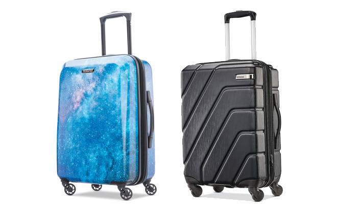 American Tourister Burst Max Printed Hardside Spinner Luggage and Burst Max Trio Spinner Luggage