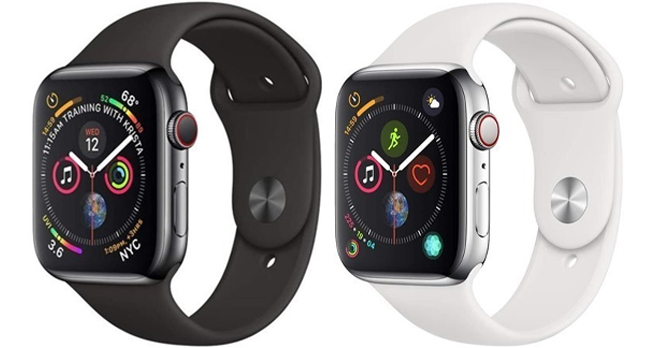 Apple Watch Series 4 with Black and White Band