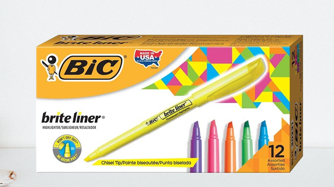 BIC Brite Liner Highlighters 12 Count