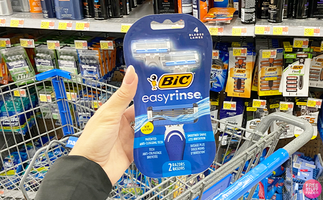 BIC EasyRinse Mens Disposable Razors 2 Count