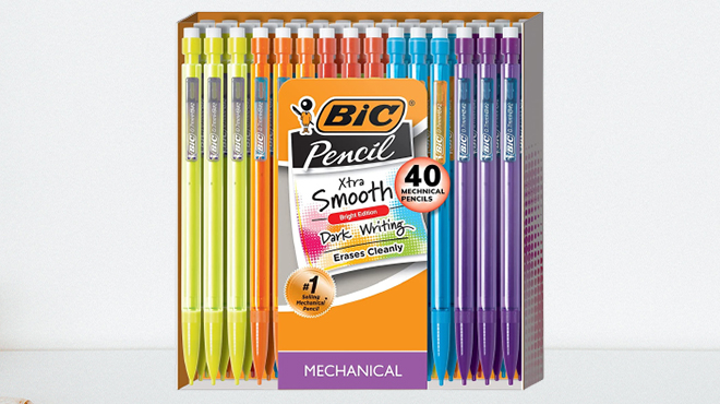 BIC Xtra Smooth Mechanical Pencils With Erasers 40 Count