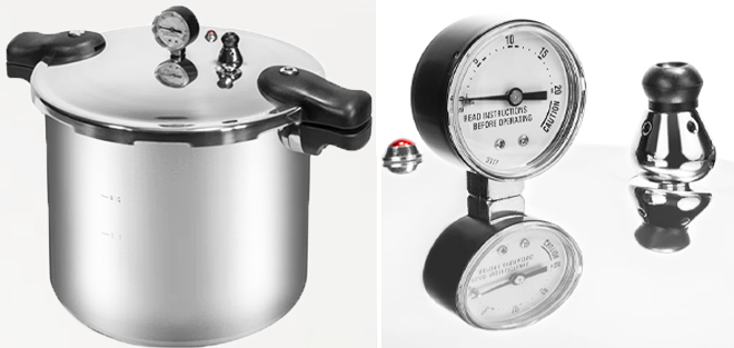 Barton 22 Qt Built in Pressure Cooker on a Gray Background