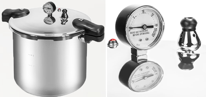 Barton 22 Qt Built in Pressure Cooker on a Gray Background Barton 22 Qt Built in Pressure Cooker on a Gray Background
