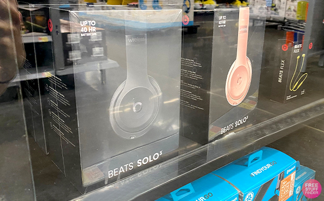 Beats Solo3 Wireless On Ear Headphones on a Store Shelf