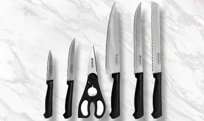 Berghoff 7 Piece Knives Set on Marble Table