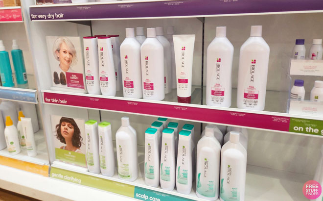 Biolage Hair Care Products on a Shelf at Ulta