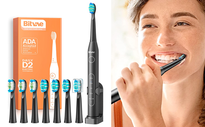 Bitvae Ultrasonic Electric Toothbrushes Electric Toothbrush for Adults and Kids
