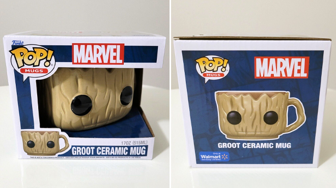 Box of Funko Pop Marvel Groot Ceramic Mug