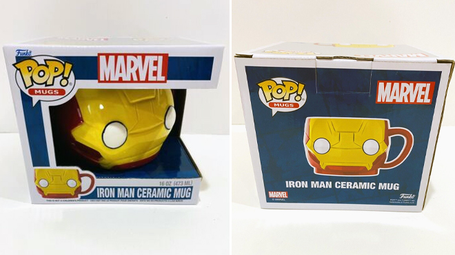 Box of Funko Pop Marvel Iron Man Ceramic Mug