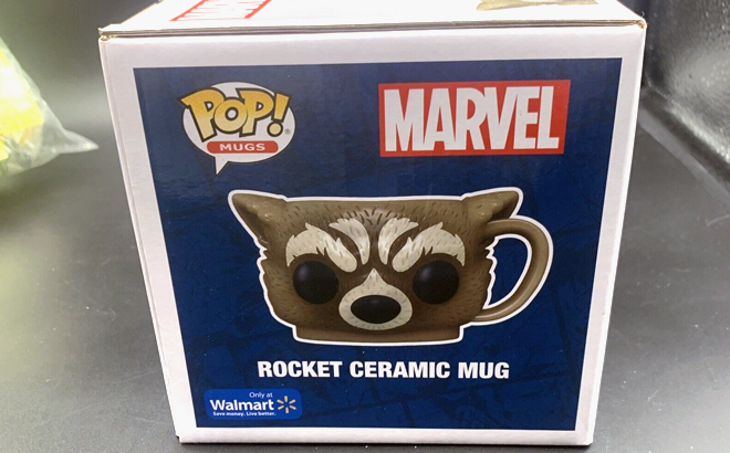 Box of Funko Pop Marvel Rocket Racoon Ceramic Mug