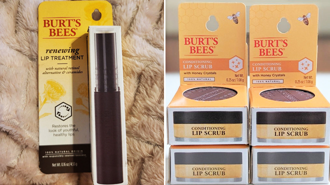Burts Bees Renewing Lip Treatment and Lip Scrub