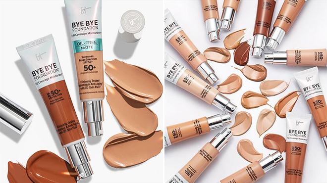 Bye Bye Foundation Full Coverage Moisturizer with SPF 50+ Shown in Different Shades