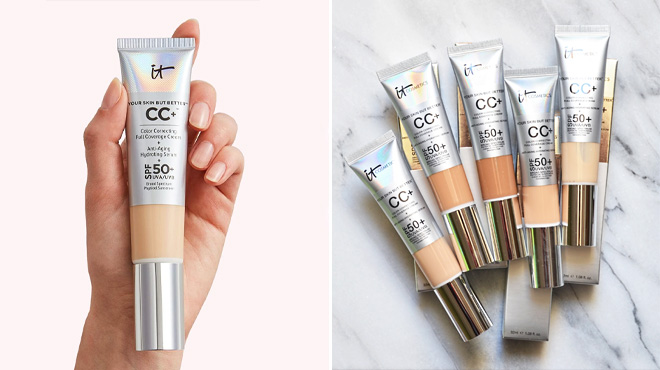 CC Cream Full Coverage Foundation with SPF 50+ Shown in Different Shades CC Cream Full Coverage Foundation with SPF 50+ Shown in Different Shades