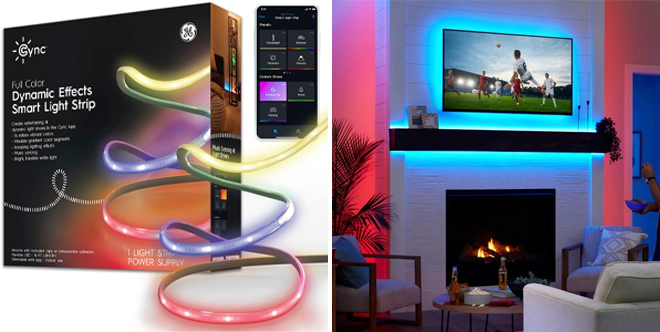CYNC 16 Foot Indoor Bluetooth or Wi Fi Color Changing Smart LED Light Strip