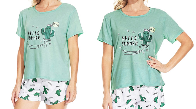 Cactus Womens Pajama Set
