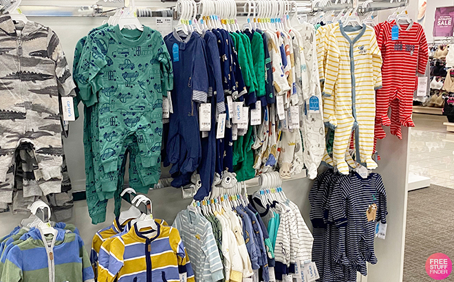 Carters Baby Sleep and Play Onesies at a Store