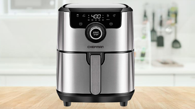 Chefman 4.5 Quart TurboFry Air Fryer on Kitchen Table