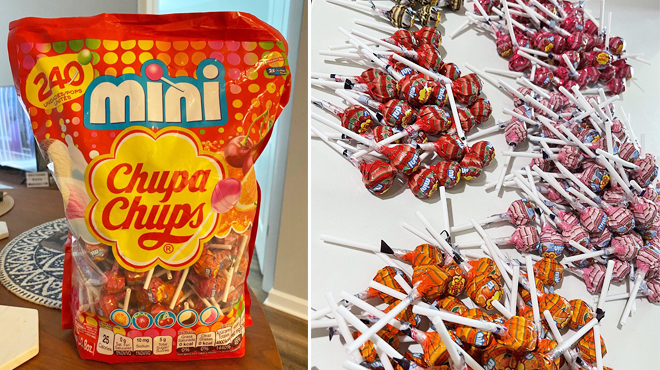 Chupa Chups Candy Lollipops Mini on a table