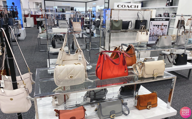 Coach Outlet Bags on Display