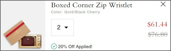 Coach Outlet Boxed Corner Zip Wristlet Checkout Coach Outlet Boxed Corner Zip Wristlet Checkout