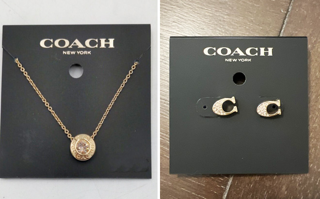 Coach Outlet Open Circle Stone Necklace