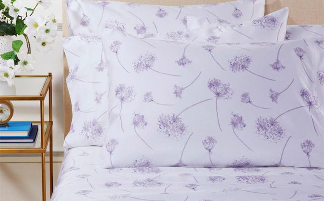 Concierge Lavender Floral 6 Piece Sheet Set