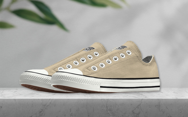 Converse Chuck Taylor Slip On Shoes in Beige