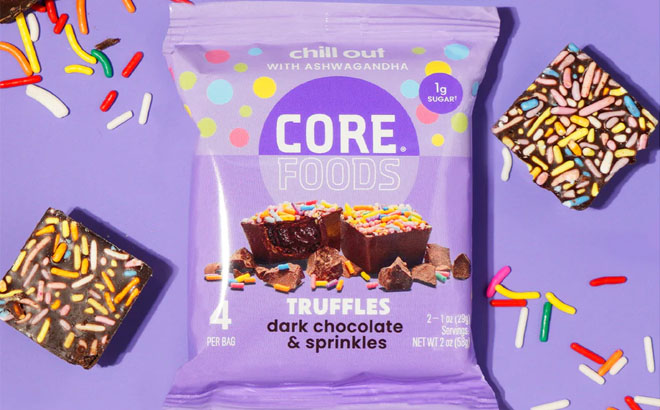 Core Chocolate Truffles Dark Chocolate and Sprinkles Flavor