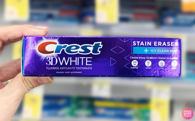 Crest 3D White Stain Eraser Toothpaste Icy Clean Mint at Walgreens