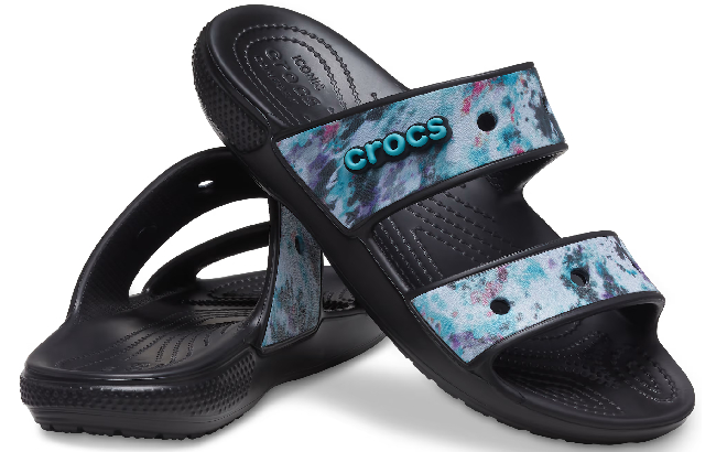 Crocs Classic Tie Dye Graphic Sandals