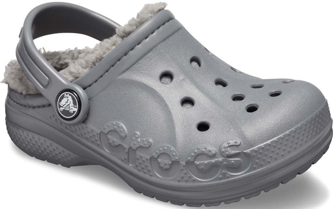 Crocs Kids Charcoal Baya Lined Crogs