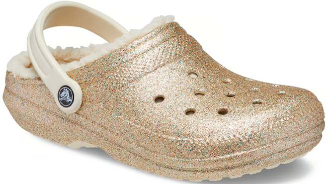Crocs Womens Classic Lined Glitter Clogs