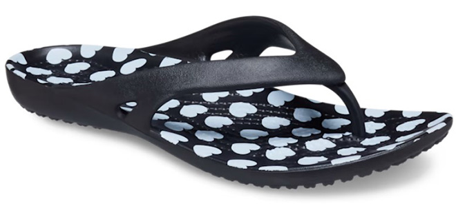 Crocs Womens Kadee II Heart Print Flip Crocs Womens Kadee II Heart Print Flip