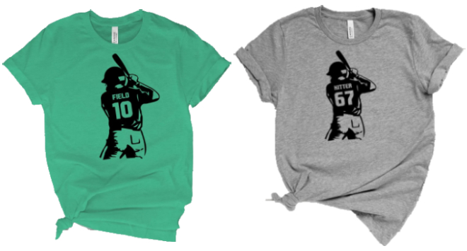 Custom Baseball Player Tee