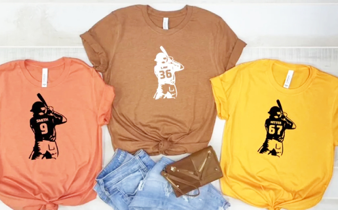 Custom Baseball Player Tees