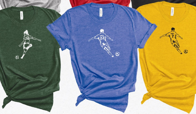 Custom Soccer Player Bella Tee