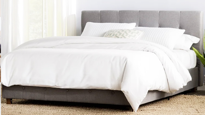 Dark Gray Amherst Upholstered Bed