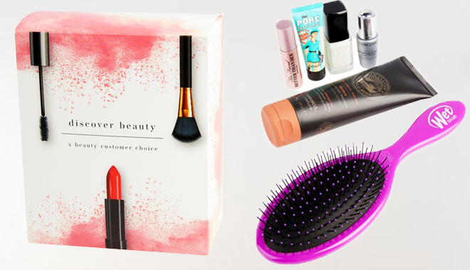Discover Beauty Customer Choice Sample Unboxed on a Gray Background