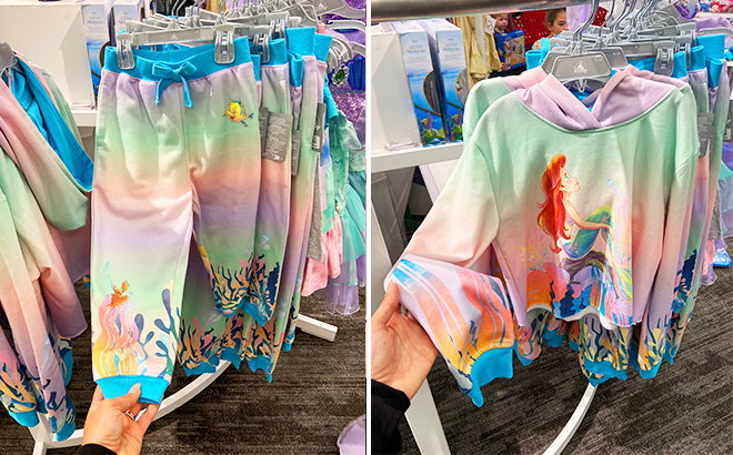 Disney Girls The Little Mermaid Jogger Pants and The Little Mermaid Pullover Sweatshirt