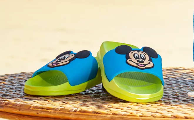 Disney Mickey Mouse Kids Slides on a Table at the Beach