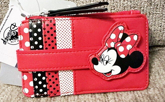 Disney Minnie Mouse Card Wallet On a Sofa